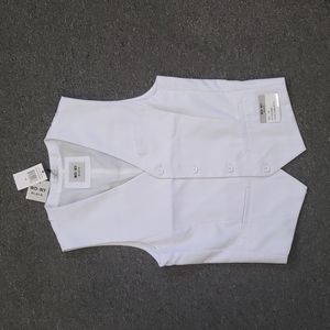 WD NY BLACK Boys Vest Size 16 Pure White New with Tags